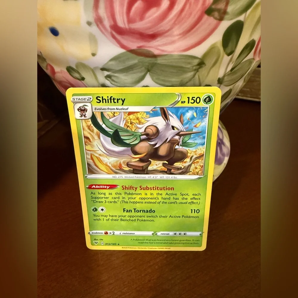 Pokemon Shiftry Trading Card - Green and Yellow
